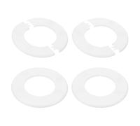 PATIKIL Wall Split Flange 140mm / 5.5" OD, 4 Pcs Round Escutcheon Plate Cover PPR Plumbing Cover Plates with Self-Adhesive Tape for 78mm / 3.1" Dia Water Pipe Faucet, White