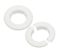 PATIKIL Wall Split Flange 2.7" (68mm), 2 Pcs Round Detachable Escutcheon Plate Buckles Water Pipe Cover for Kitchen Bathroom Air Conditioner Arm Pipe Faucet Decoration, White