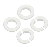 PATIKIL Wall Split Flange 2.7" (68mm), 4 Pcs Round Detachable Escutcheon Plate Buckles Water Pipe Cover for Kitchen Bathroom Air Conditioner Arm Pipe Faucet Decoration, White