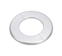 PATIKIL Wall Split Flange 3.07" (78mm),ABS Round Self-Adhesive Escutcheon Plate Buckles Water Pipe Cover for Kitchen Bathroom Arm Pipe Faucet Decoration, Silver