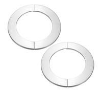 PATIKIL Wall Split Flange 4" (103mm),2 Pcs Stainless Steel Round Self-Adhesive Escutcheon Plate Plumbing Wall Cover for Kitchen Bathroom Arm Pipe Faucet Decoration, Silver