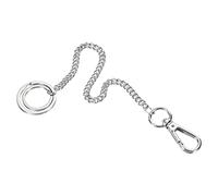 PATIKIL Wallet Chain Keychain with Keyring Clasp 8 Inch, Nickel Plated Metal Clip for Jeans Pants Belt Loop Pocket Purse Handbag, Silver
