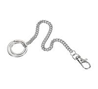 PATIKIL Wallet Chain Keychain with Keyrings Lobster Clasp 8", Nickel Plated Metal Clip for Jeans Pants Belt Loop Purse Handbag, Silver