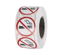 PATIKIL Warning Sign, 500 Pack 1"Dia Adhesive Labels No Smoking Stickers No Smoking Free Signs