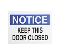 PATIKIL Warning Sign 6x8", Aluminum Sign Notice Keep This Door Closed Sign Rust Free Signs for Indoor