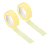 PATIKIL Washi Tape 0.59 Inch x 10.93 Yards, 2 Rolls Self Adhesive Masking Sticker for DIY Art Craft Wrapping Decoration, Yellow