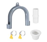 PATIKIL Washing Machine Drain Hose Extension Connector Adapter, 4 in 1 Washing Machine Drain Pipe Sewer Seal Ring with U-Shaped Drain Hose Holder Hook for Dryer Dishwasher