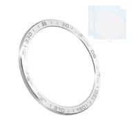 PATIKIL Watch Bezel 43mm, Stainless Steel Watch Bezel Ring Adhesive Anti Scratch Bumper Cover Wristwatch Loop Frame Protective Case for Garmin for Fenix 8 Amoled Display, Silver/Gray