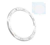 PATIKIL Watch Bezel 47mm, Stainless Steel Watch Bezel Ring Adhesive Anti Scratch Bumper Cover Wristwatch Loop Frame Protective Case for Garmin for Fenix 8Solar, Silver/Gray