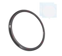 PATIKIL Watch Bezel Insert 51mm, Stainless Steel Watch Bezel Ring Adhesive Anti Scratch Bumper Cover Wristwatch Loop Frame Protective Case for Garmin for Fenix 8 Amoled Display, Black/Red