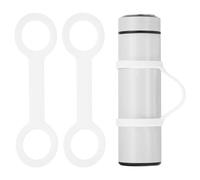 PATIKIL Water Bottle Carrier Grip, 2 Pcs Portable Soft Silicone Non-Slip Water Handle Grip Water Bottle Holder Strap for Outdoor Running Bike Gym Jogging Carrying, White