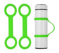 PATIKIL Water Bottle Carrier Grip, 2 Pcs Portable Soft Silicone Non-Slip Water Handle Grip Water Bottle Holder Strap for Outdoor Running Bike Gym Jogging Carrying, Green