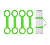 PATIKIL Water Bottle Carrier Grip, 4 Pcs Portable Soft Silicone Non-Slip Water Handle Grip Water Bottle Holder Strap for Outdoor Running Bike Gym Jogging Carrying, Green