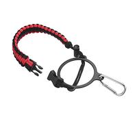 PATIKIL Water Bottle Holder, Paracord Handle Carrying Lanyard Strap Carrier with Ring for 12oz to 64oz Wide Mouth Bottles, Red, Black