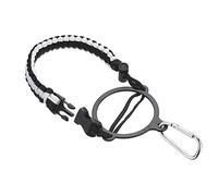 PATIKIL Water Bottle Holder, Paracord Handle Carrying Lanyard Strap Carrier with Ring for 12oz to 64oz Wide Mouth Bottles, White, Black