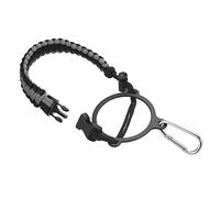 PATIKIL Water Bottle Holder, Paracord Handle Carrying Lanyard Strap Carrier with Ring for 12oz to 64oz Wide Mouth Bottles, Gray, Black