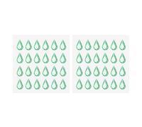 PATIKIL Water Drop Self-Adhesive Rhinestone Stickers, 2 Sheet/48 Pcs Face Gems Jewel Stickers Crystal Embellishment Sheet for Crafting Nail Decor Makeup DIY, Green