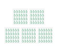 PATIKIL Water Drop Self-Adhesive Rhinestone Stickers, 5 Sheet/120 Pcs Face Gems Jewel Stickers Crystal Embellishment Sheet for Crafting Nail Decor Makeup DIY, Green