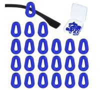 PATIKIL Water Drop Shape Eye Glasses Ear Grips, 12 Pairs Anti-Slip Silicone Comfort Eyeglass Ear Hooks with Box for Sunglasses Sport Eyewear Ear Hooks, Dark Blue