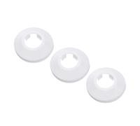 PATIKIL Water Pipe Cover Decoration Fit 0.98"/25mm, 3Pcs Flange Water Pipe PP Plastic Escutcheon Plate Collar Drain Line Cover Radiator for Wall Pipe Tube Decor, White