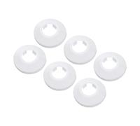 PATIKIL Water Pipe Cover Decoration Fit 0.98"/25mm, 6Pcs Flange Water Pipe PP Plastic Escutcheon Plate Collar Drain Line Cover Radiator for Wall Pipe Tube Decor, White