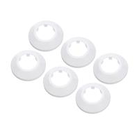 PATIKIL Water Pipe Cover Decoration Fit 1.26"/32mm, 6Pcs Flange Water Pipe PP Plastic Escutcheon Plate Collar Drain Line Cover Radiator for Wall Pipe Tube Decor, White