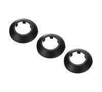 PATIKIL Water Pipe Cover Decoration Fit 1.69"/43mm, 3Pcs Flange Water Pipe PP Plastic Escutcheon Plate Collar Drain Line Cover Radiator for Wall Pipe Tube Decor, Black