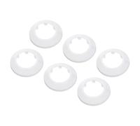 PATIKIL Water Pipe Cover Decoration Fit 1.97"/50mm, 6Pcs Flange Water Pipe PP Plastic Escutcheon Plate Collar Drain Line Cover Radiator for Wall Pipe Tube Decor, White