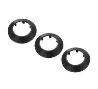 PATIKIL Water Pipe Cover Decoration Fit 2.48"/63mm, 3Pcs Flange Water Pipe PP Plastic Escutcheon Plate Collar Drain Line Cover Radiator for Wall Pipe Tube Decor, Black