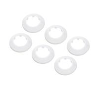 PATIKIL Water Pipe Cover Decoration Fit 2.48"/63mm, 6Pcs Flange Water Pipe PP Plastic Escutcheon Plate Collar Drain Line Cover Radiator for Wall Pipe Tube Decor, White