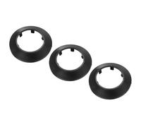 PATIKIL Water Pipe Cover Decoration Fit 2.95"/75mm, 3Pcs Flange Water Pipe PP Plastic Escutcheon Plate Collar Drain Line Cover Radiator for Wall Pipe Tube Decor, Black