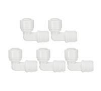 PATIKIL Water Purifier Elbow Connector 1/8" NPT Female x 1/4" OD Tube, 5 Pcs Quick Push to Connect Tube Fittings for RO/DI Reverse Osmosis Water Filter Purifier Plumbing System, White