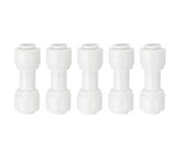 PATIKIL Water Purifier Straight Union Connector 1/4" OD to 1/4" OD, 5 Pcs Quick Push to Connect Tube Fittings for RO/DI Reverse Osmosis Water Filter Purifier Plumbing System, White