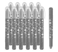 PATIKIL Watercolor Gel Crayon, 12Pcs Washable Twist Crayons for Coloring, Drawing, Painting, Silver Tone