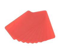 PATIKIL Waterproof Blank Shipping Tags 3.5" x 2", 50 Pcs Plastic Price Hang Labels Tags with Hole for Luggage Labeling Clothing Marking Identification, Red