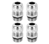 PATIKIL Waterproof Electrical Cable Glands, NPT 1/4 4 Pcs 1/8" to 1/4" Nickel-Plated Brass Cord Grip Electric Wire Connector Wire Protector for Outdoor Cable Box Enclosure Junction Box