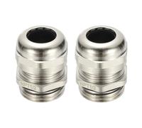 PATIKIL Waterproof Electrical Cable Glands, NPT1/2 2 Pcs 1/4"-15/32" Nickel-Plated Brass Cord Grip Electric Wire Connector Wire Protector for Outdoor Cable Box Enclosure Junction Box