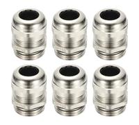 PATIKIL Waterproof Electrical Cable Glands, NPT1/2 6 Pcs 1/4"-15/32" Nickel-Plated Brass Cord Grip Electric Wire Connector Wire Protector for Outdoor Cable Box Enclosure Junction Box