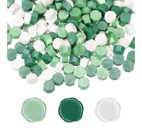 PATIKIL Wax Seal Beads, 300 Pcs 3 Colors Wax Sealing Beads Set for Sealing Letters, Invitations, Gift Wrapping, Envelope Mailing Crafts DIY, Leaf Green/Grass/White