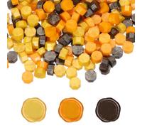 PATIKIL Wax Seal Beads, 300 Pcs 3 Colors Wax Sealing Beads Set for Sealing Letters, Invitations, Gift Wrapping, Envelope Mailing Crafts DIY, Bright Yellow/Bright Orange/Brown
