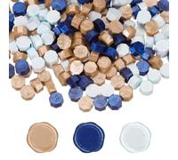 PATIKIL Wax Seal Beads, 300 Pcs 3 Colors Wax Sealing Beads Set for Sealing Letters, Invitations, Gift Wrapping, Envelope Mailing Crafts DIY, Sea Blue/Snow Blue/Apricot Skin