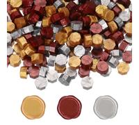 PATIKIL Wax Seal Beads, 300 Pcs 3 Colors Wax Sealing Beads Set for Sealing Letters, Invitations, Gift Wrapping, Envelope Mailing Crafts DIY, Red/Silver/Gold