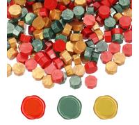 PATIKIL Wax Seal Beads, 300 Pcs 3 Colors Wax Sealing Beads Set for Sealing Letters, Invitations, Gift Wrapping, Envelope Mailing Crafts DIY, Gold/Red/Pine Green