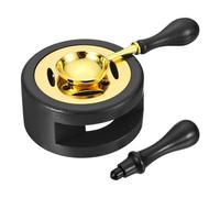 PATIKIL Wax Seal Kit, 1 Set Wax Seal Warmer Melting Spoon Wax Seal Stamp Handle Melt Stove Pot Furnace Tool for Melting Wax Sealing Beads, Black