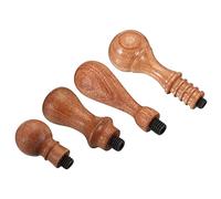 PATIKIL Wax Seal Stamp Handle Only, 4 Pack Wooden Handle Replacement Sealing Stamp Handles for Wedding Invitation Card Letter Envelope