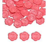 PATIKIL Wax Seal Stickers, 100 Pcs Envelope Seal Stickers, Self-Adhesive Wax Stamp Wedding Invitation Accessories for Wedding Party Birthday Gift Wrapping Anniversary, Dark Red