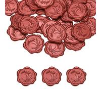 PATIKIL Wax Seal Stickers, 100 Pcs Envelope Seal Stickers, Self-Adhesive Wax Stamp Wedding Invitation Accessories for Wedding Party Birthday Gift Wrapping Anniversary, Burgundy