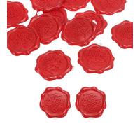 PATIKIL Wax Seal Stickers, 12 Pcs Embossed Self Adhesive for You Sticker for Envelope Letter Wedding Invitation Card Birthday Party Gift Wrap, Red