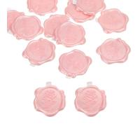 PATIKIL Wax Seal Stickers 12pcs Embossed Self Adhesive Rose Bright Pink | for Envelope Letter Weddinginvitation Card Birthday Party Gift Wrap