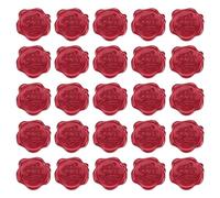 PATIKIL Wax Seal Stickers, 25 Pcs Embossed Self Adhesive Happy Birthday Sticker for Envelope Letter Wedding Invitation Birthday Party Gift Card, Red